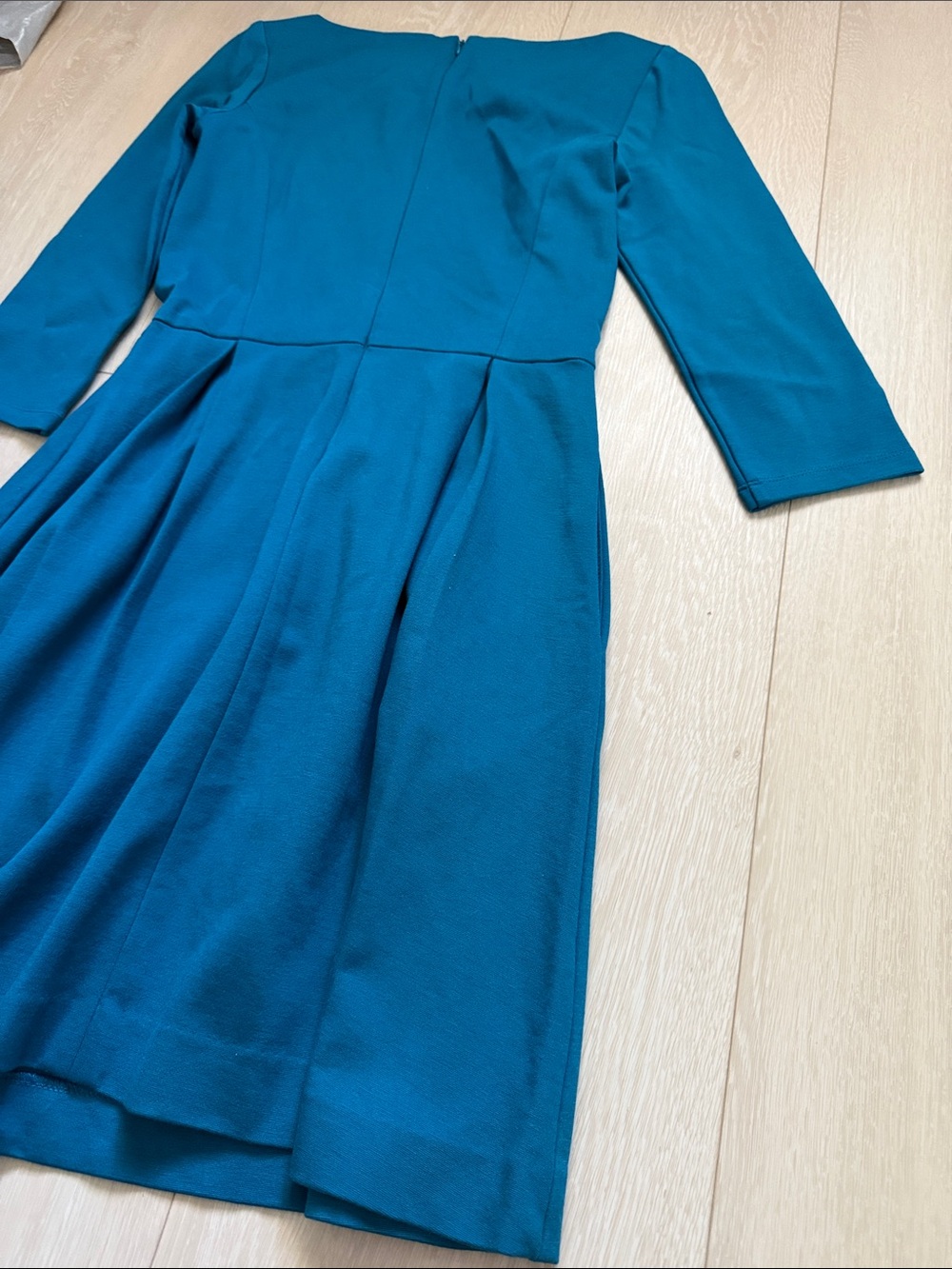 Banana Republic Teal 3/4-Sleeve Fit-and-Flare Midi Dress - Picture 11 of 11